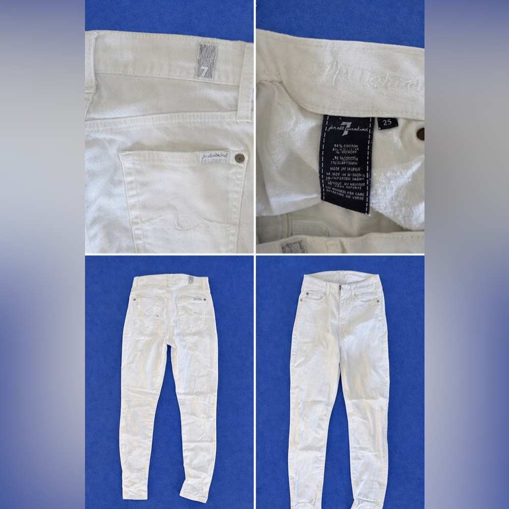 7 For All Mankind Women's White Jeans